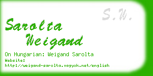 sarolta weigand business card